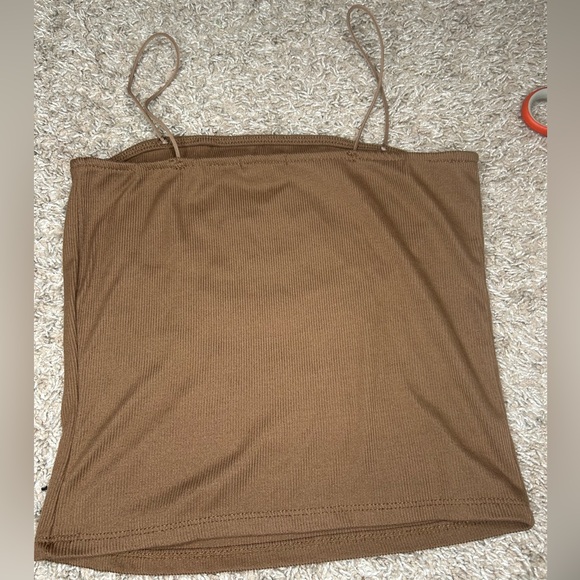 Rue 21 Size Small Womens Heart Ribbed Spaghetti Strap Top - Picture 2 of 5